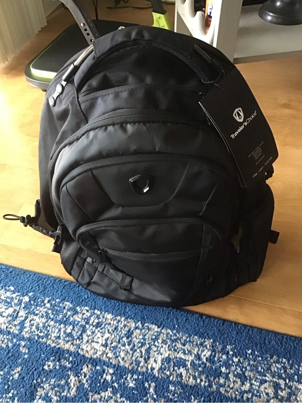 Black Men's Travel Backpack